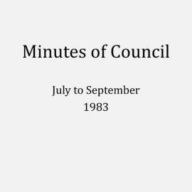 Randwick City Council - Minutes - 1983 July to September
