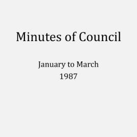 Randwick City Council - Minutes - 1987 January to March