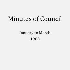 Randwick City Council - Minutes - 1988 January to March