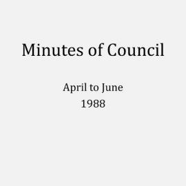 Randwick City Council - Minutes - 1988 April to June
