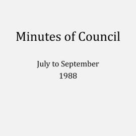 Randwick City Council - Minutes - 1988 July to September