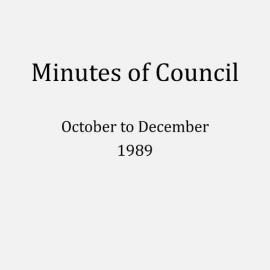 Randwick City Council - Minutes - 1989 October to December