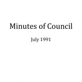 Randwick City Council - Minutes - 1991 July