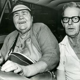 Bea Miles with taxi driver Colin Smith