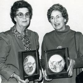 Naree Millard and Sister Batcheldor with their community service awards