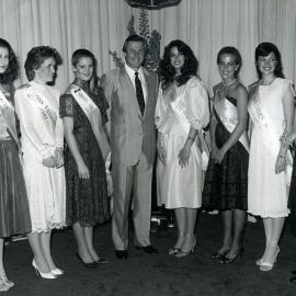 Michael Cleary with Miss Australia finalists
