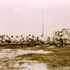 A miniature train track at Yarra Bay
