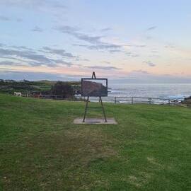 Christo the Artist Sculpture and Little Bay