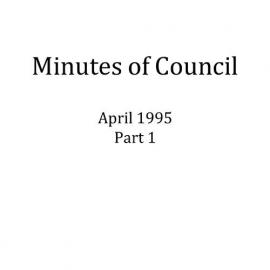 Randwick City Council - Minutes - 1995 Apr part 1