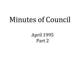 Randwick City Council - Minutes - 1995 Apr part 2