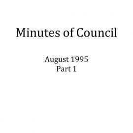 Randwick City Council - Minutes - 1995 Aug part 1