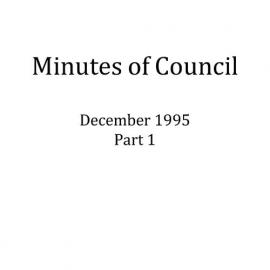 Randwick City Council - Minutes - 1995 Dec part 1