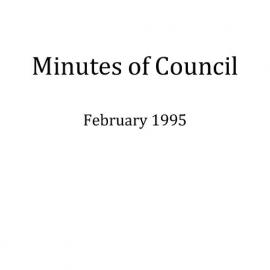 Randwick City Council - Minutes - 1995 Feb