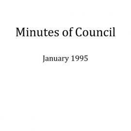 Randwick City Council - Minutes - 1995 Jan