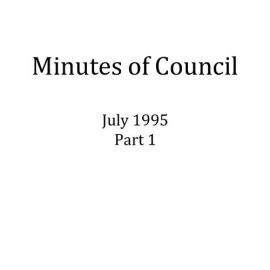 Randwick City Council - Minutes - 1995 Jul part 1