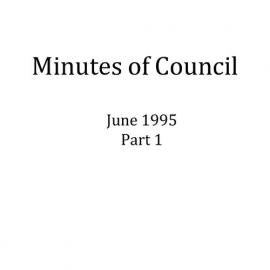 Randwick City Council - Minutes - 1995 Jun part 1