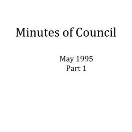 Randwick City Council - Minutes - 1995 May part 1