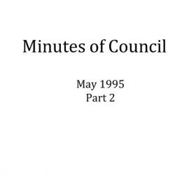 Randwick City Council - Minutes - 1995 May part 2