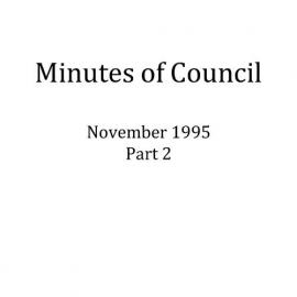 Randwick City Council - Minutes - 1995 Nov part 2