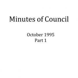 Randwick City Council - Minutes - 1995 Oct part 1