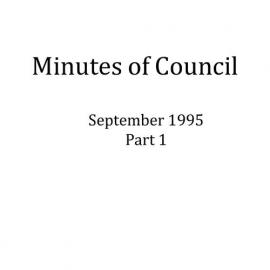 Randwick City Council - Minutes - 1995 Sep part 1