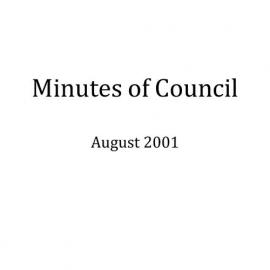 Randwick City Council - Minutes - 2001 Aug
