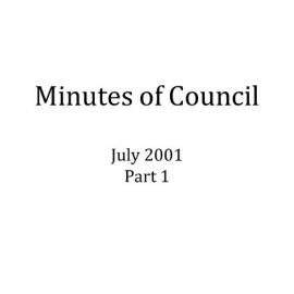 Randwick City Council - Minutes - 2001 Jul part 1