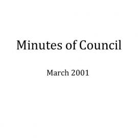 Randwick City Council - Minutes - 2001 Mar