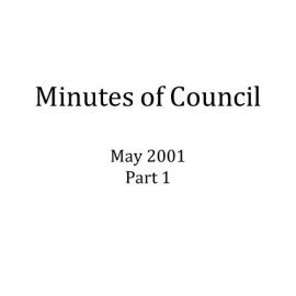 Randwick City Council - Minutes - 2001 May part 1