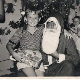 John & Santa Christmas in 1960