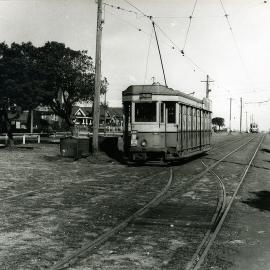 Tram travelling south on Anzac Parade to La Perouse