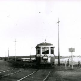 Tram travelling on Mons Avenue, Maroubra.