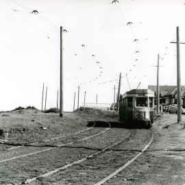 Tram travelling on Mons Avenue, Maroubra.