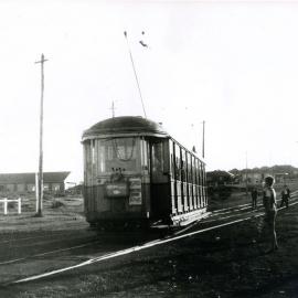 Tram changing tracks