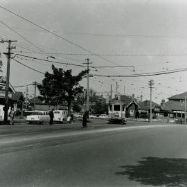 Tram turning into Abbotford Street Kensington