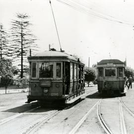 Trams at the Randwick Tram workshops entrance