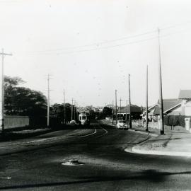 Tram on Darley Road near Dangar Street