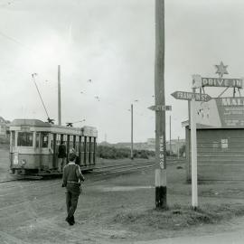 Tram on Anzac Parade near Franklin Street