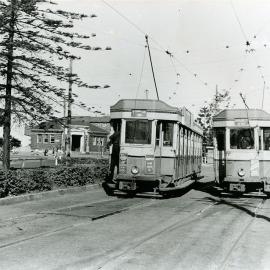 Two Trams stopped at Maroubra Junction
