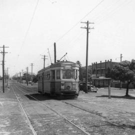 Tram on Anzac Parade near Snape Street