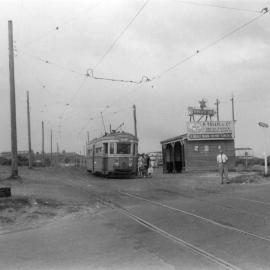 Tram on Anzac Parade at Franklin Street