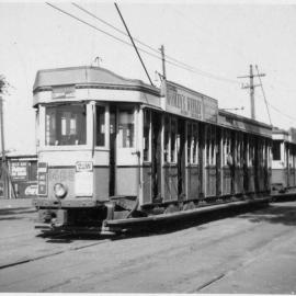 Tram at the intersection of Anzac Parade and Land Road