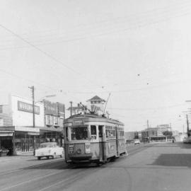 Tram on Anzac Parade at Kingsford