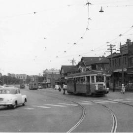 Trams heading inbound at Kensington