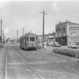 Tram on Anzac Parade at Kensington