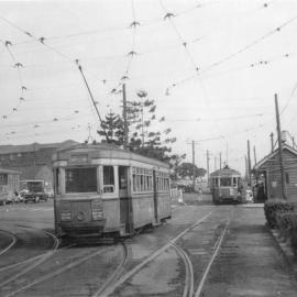 Trams passing at Maroubra Junction