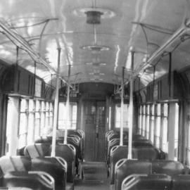 Interior view of tram carriage