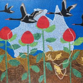 Painting, Waratahs and Wallabies, Natalie Bateman