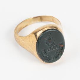 Gold signet ring 