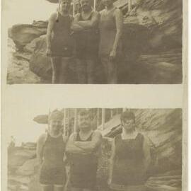 Mina Wylie with 2 other swimmers